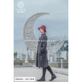 Long Wind resistance Grey Fashion coat